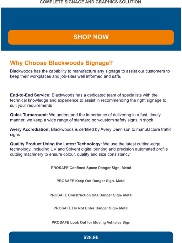 Blackwoods: Blackwoods Signage | Milled