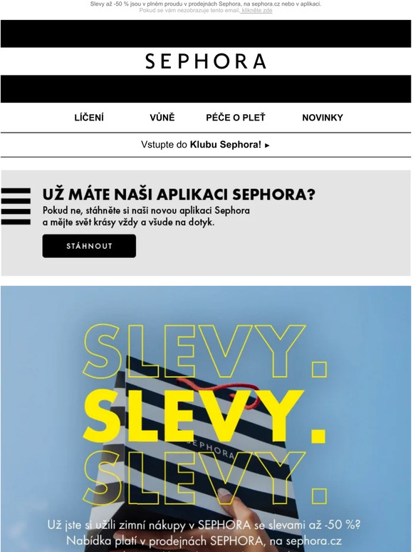 Zimní slevy až -50 % pokračují 🤑