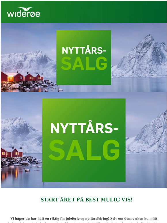 Godt nyttårssalg! ✈️🎆🎊