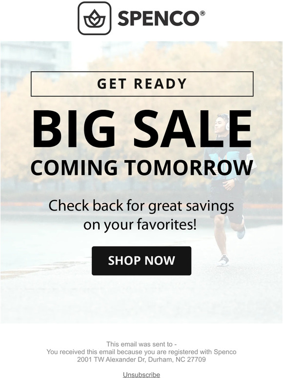 Big Sale Coming Tomorrow!