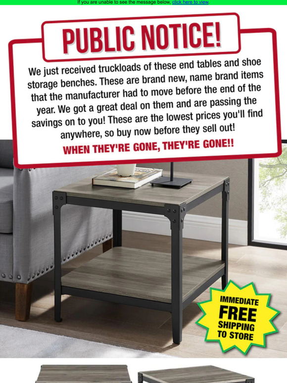 Menards Set of 2 End Tables ONLY 39.99! Milled