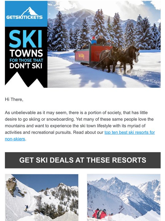 Top Ten Ski Towns For Those Who Don’t Ski