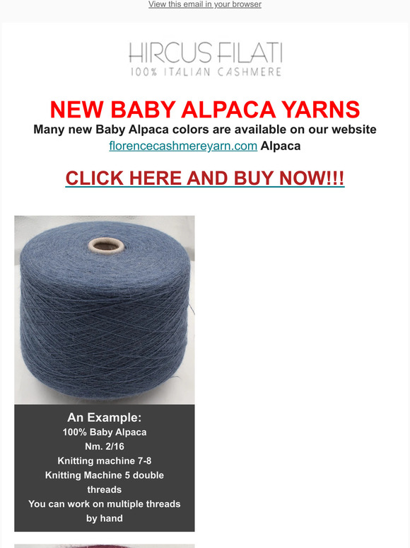 (Hircus Filati) New Baby Alpaca Yarns