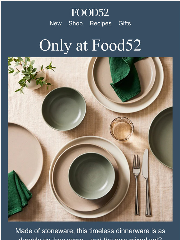 Food52 Exclusive dinnerware, handmade in Portugal. Milled