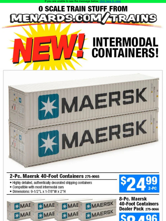 Menards NEW! Intermodal Containers! Milled