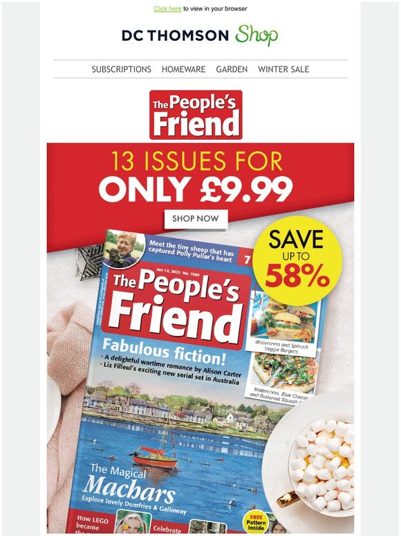 Save up to 58% on The People's Friend