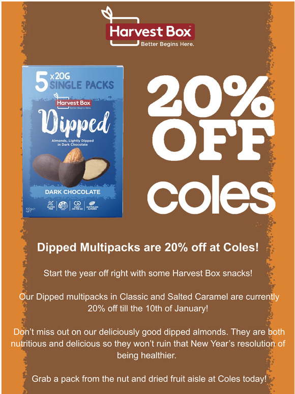 20% off Dipped now at Coles! ☀