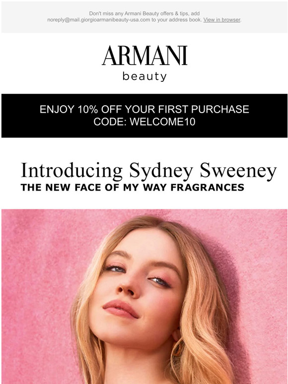 Armani Beauty (Loreal USA) Introducing Sydney Sweeney, The New