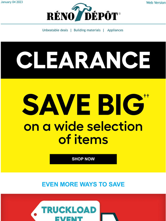 Save BIG with our clearance sale