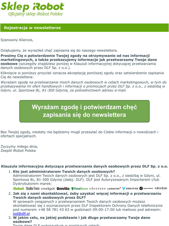 [Sklep iRobot] E-mail weryfikacyjny