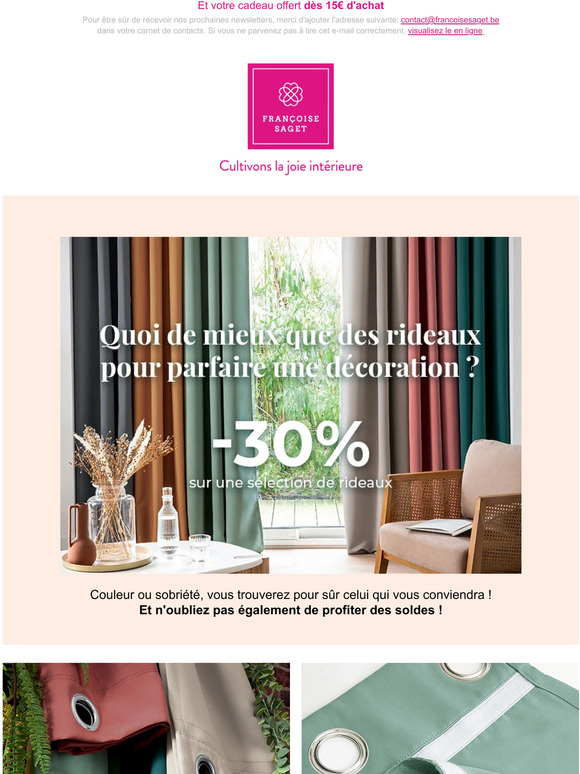 Françoise Saget: Nos plus beaux rideaux et -10% supplémentaires sur les ...