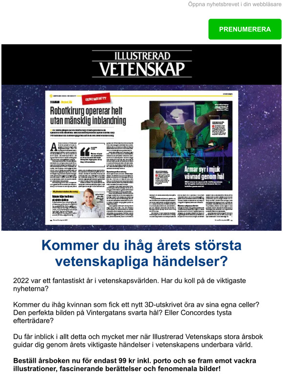 Just nu: Få Illustrerad Vetenskaps Årsbok för endast 99 kr