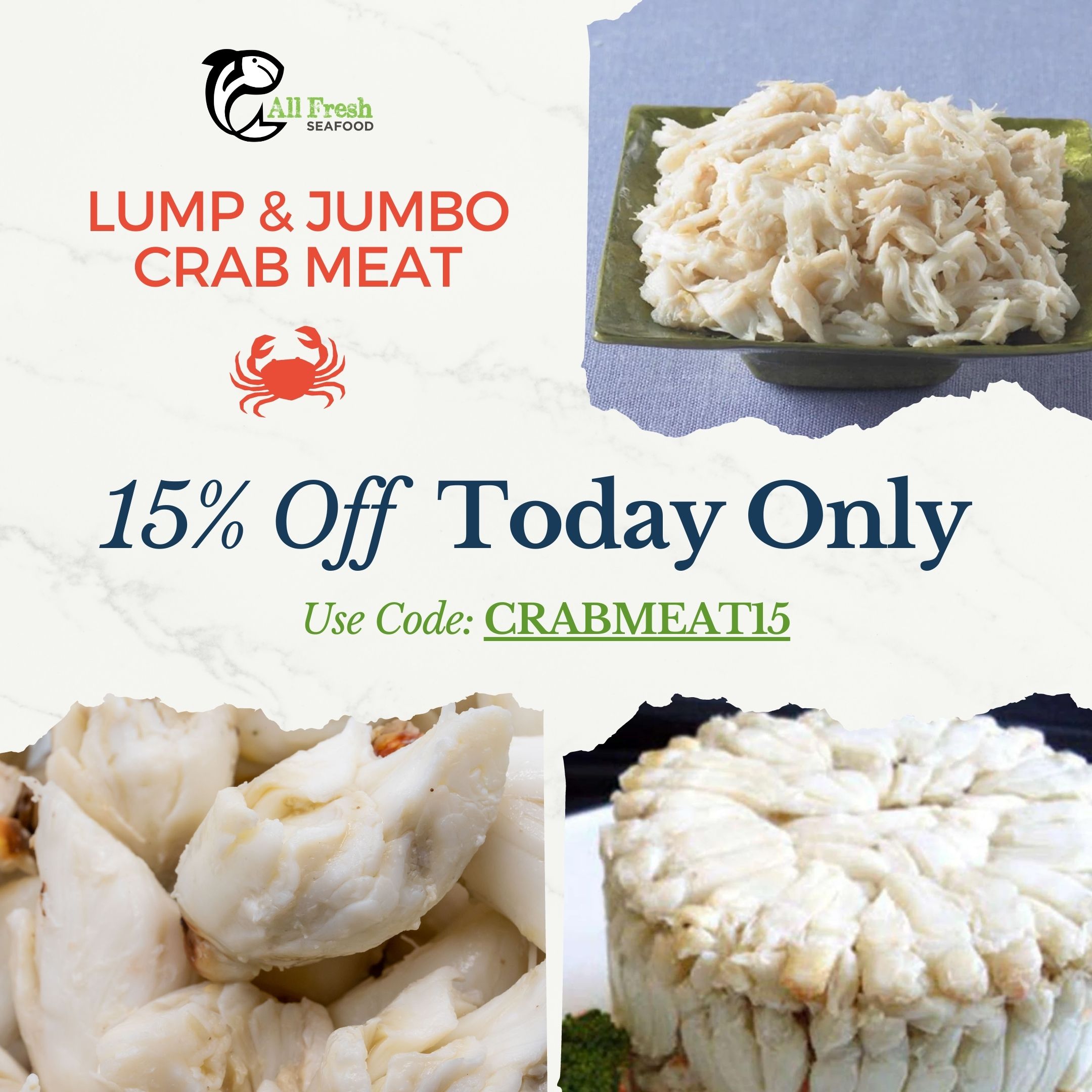 All Fresh Seafood Save 15 On Lump & Jumbo Crab Meat Milled