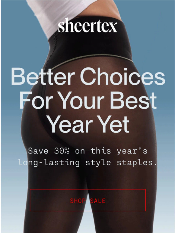 Sheertex 30 Off Better Tights For Your Best Year Yet Milled