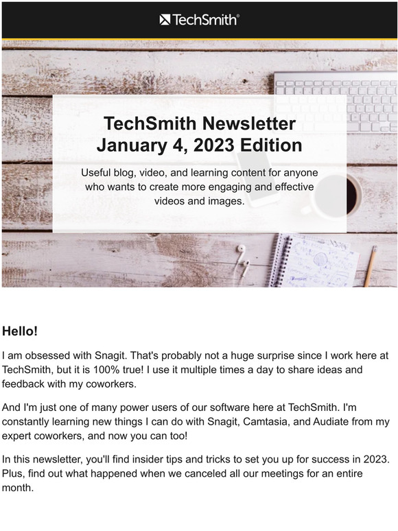 TechSmith News: Insider Tips & Tricks for Success in 2023