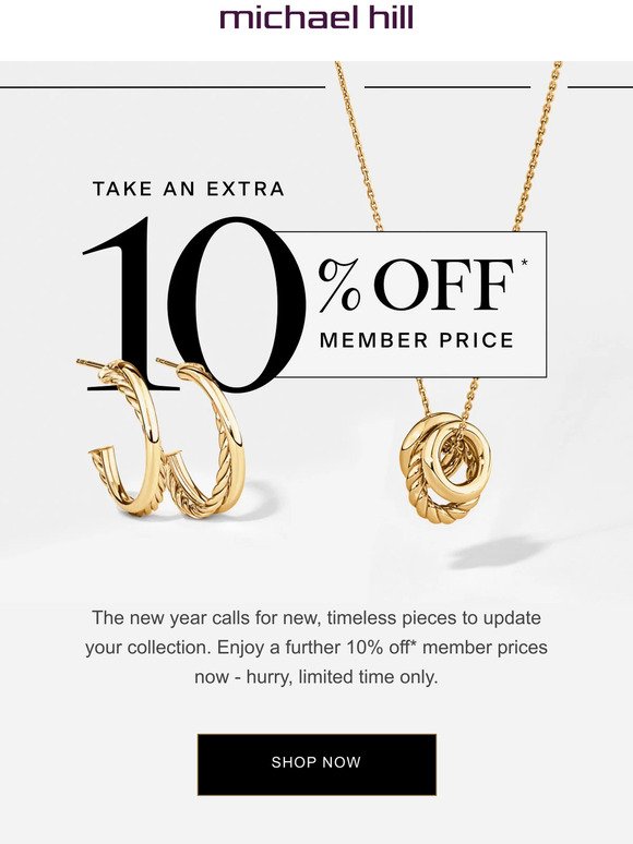 Take a further 10% off Member Price