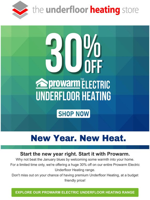 30% Off Prowarm Electric!