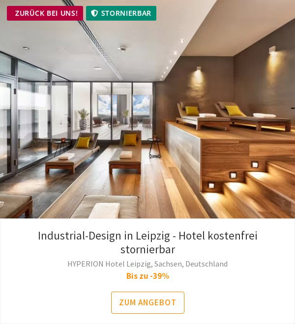 Industrial-Design in Leipzig - Hotel kostenfrei stornierbar