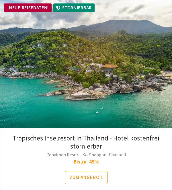 Tropisches Inselresort in Thailand - Hotel kostenfrei stornierbar