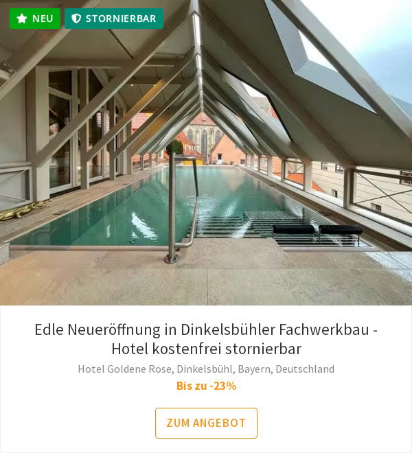 Edle Neueröffnung in Dinkelsbühler Fachwerkbau - Hotel kostenfrei stornierbar
