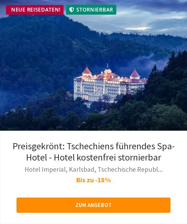Preisgekrönt: Tschechiens führendes Spa-Hotel - Hotel kostenfrei stornierbar