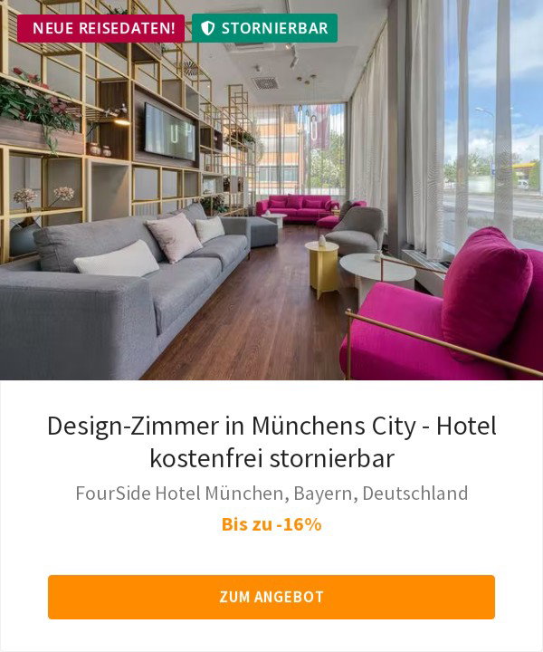 Design-Zimmer in Münchens City - Hotel kostenfrei stornierbar