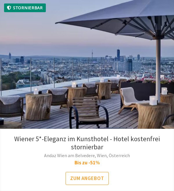 Wiener 5*-Eleganz im Kunsthotel - Hotel kostenfrei stornierbar
