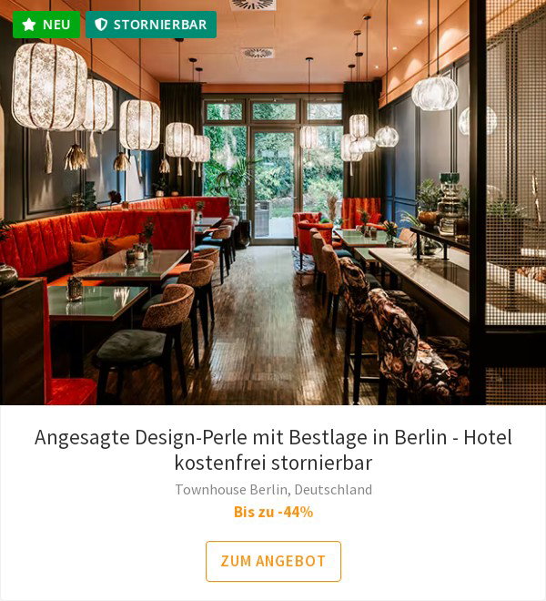 Angesagte Design-Perle mit Bestlage in Berlin - Hotel kostenfrei stornierbar