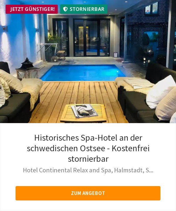 Historisches Spa-Hotel an der schwedischen Ostsee - Kostenfrei stornierbar