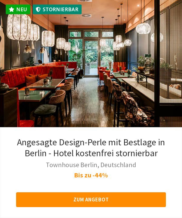 Angesagte Design-Perle mit Bestlage in Berlin - Hotel kostenfrei stornierbar