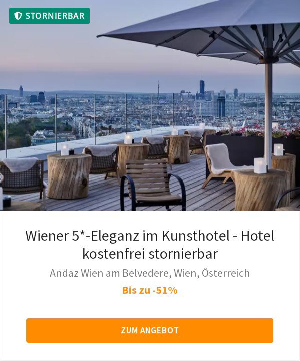 Wiener 5*-Eleganz im Kunsthotel - Hotel kostenfrei stornierbar