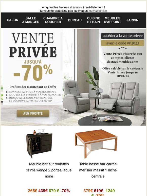 ❤Vente Privée jusqu'à -70%