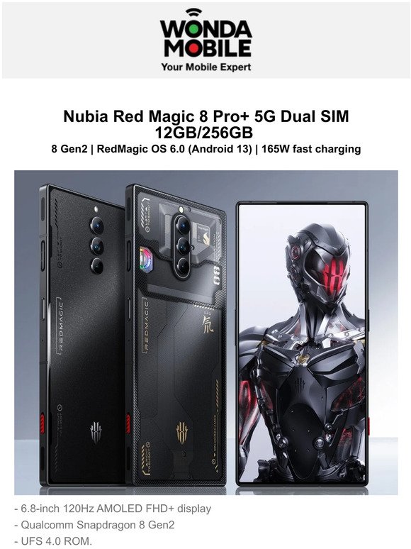 ✨Nubia Red Magic 8 Pro+ 5G Dual SIM 12GB/256GB