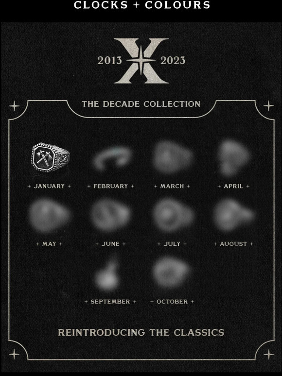 Clocks and Colours Convert The Decade Collection — Coming Soon Milled