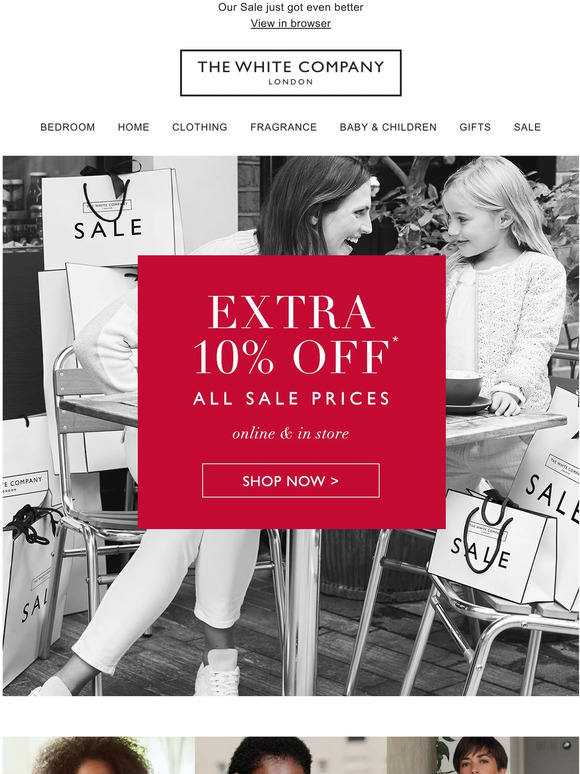 Take an extra 10% off all Sale
