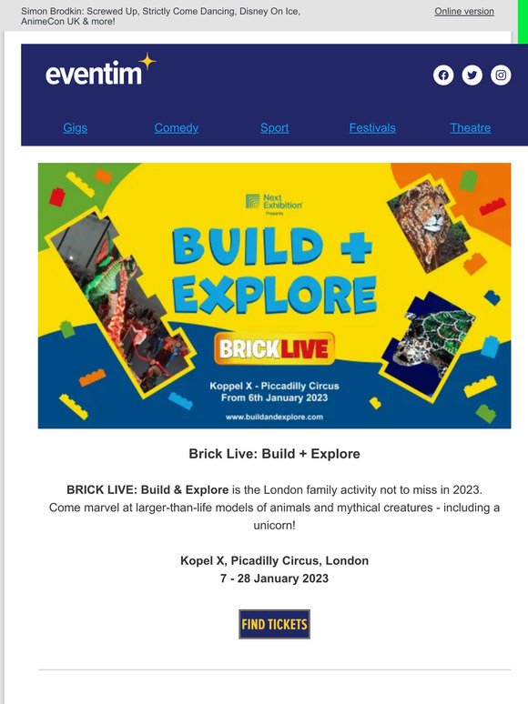 Brick Live: Build + Explore, Chase Atlantic, Al Murray, Sam Ryder...