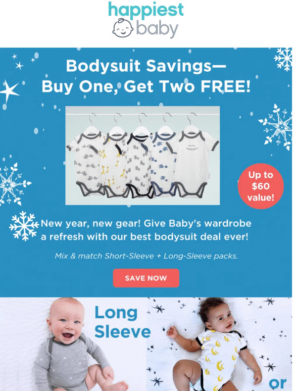 Happiest Baby Buy One, Get Two FREE on Bodysuit Bundles 🎉 Milled