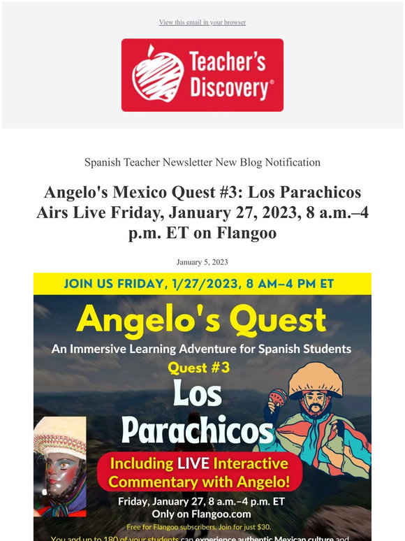 Teacher's Discovery: [Spanish Teachers] Angelo's Mexico Quest #3: Los ...
