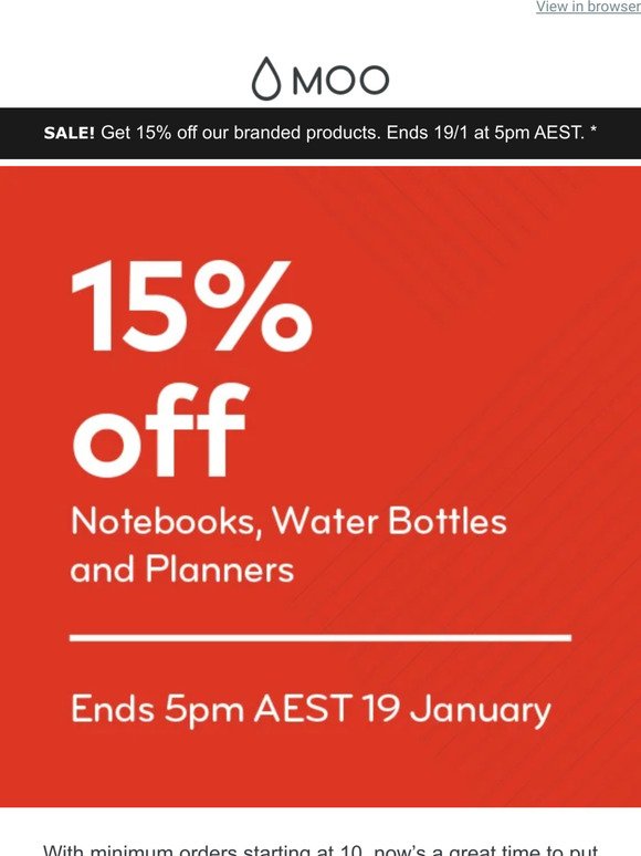✨ 15% off branded products to start the year off right