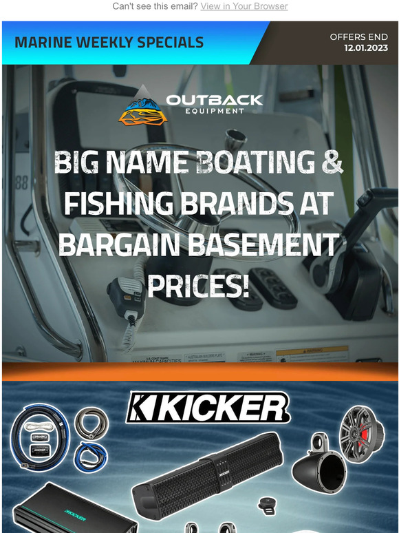 Outback Equipment A Hull Lotta' Savings On Big Name Boating Brands
