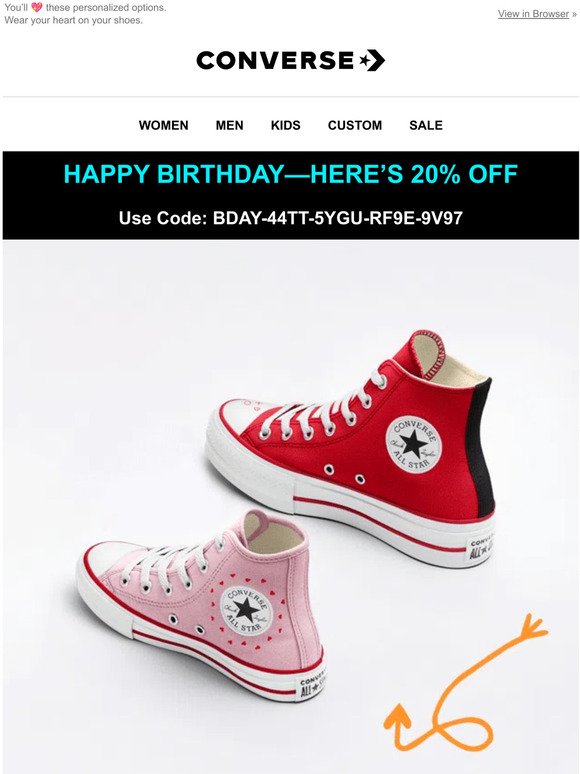 Converse Email Newsletters: Shop Sales, Discounts, and Coupon Codes