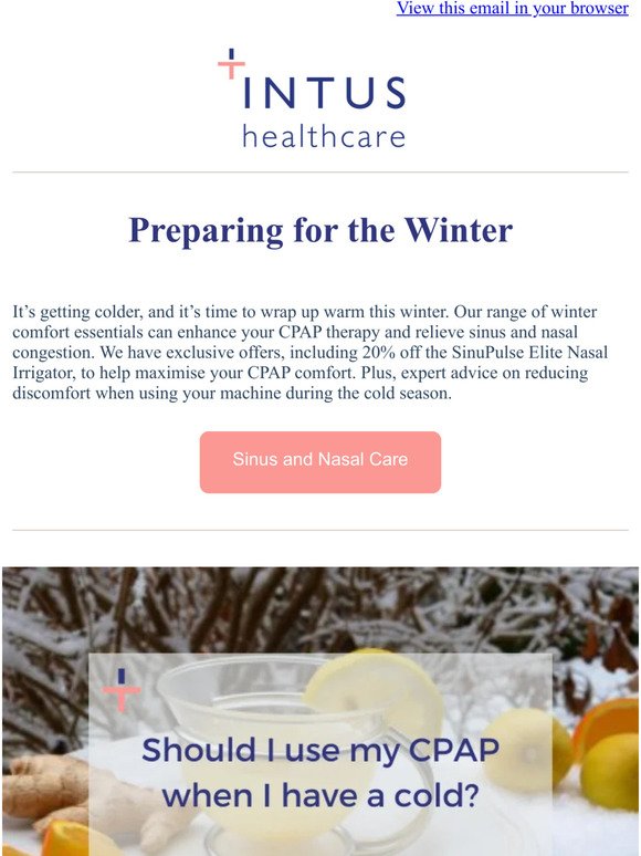 CPAP: Preparing for the Winter