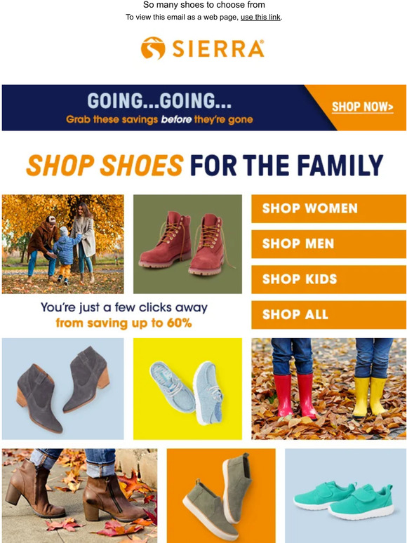 Sierra Trading Post Family footwear savings Milled