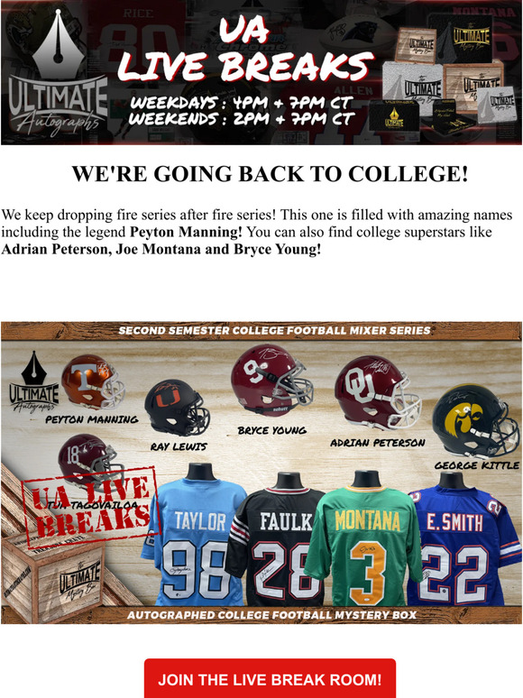 Ultimate Autographs We have a new College Mixer! Milled