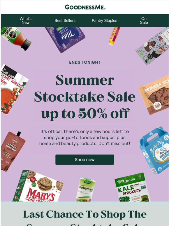 LAST CHANCE: Summer Stocktake Sale