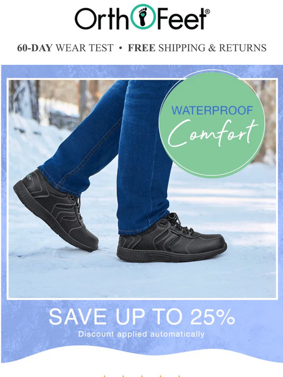 OrthoFeet Just In! Waterproof sneakers for any weather Milled