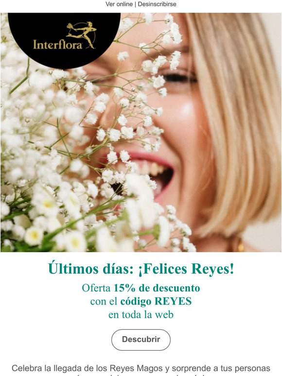 -15% para regalar flores en Reyes 👑