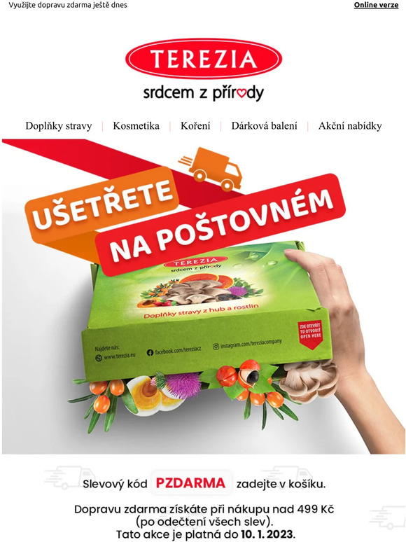 Doprava zdarma 📦 | pouze do 10. 1.