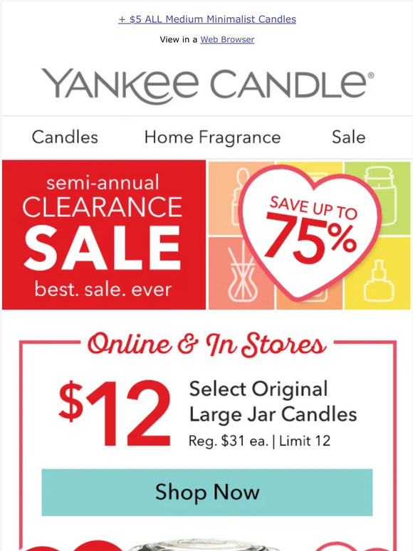 Yankee Candle Company WOW 12 Select Lg. Candles • Clearance is ON