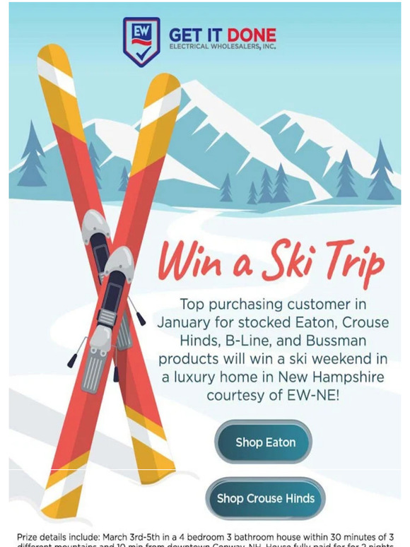 Begin 2023 with a ski trip from EWNE! ⛷